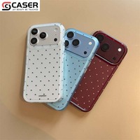 Coque de téléphone mignonne à pois pour iPhone 18 17 16 15 Pro Max, en TPU souple antichoc, style coréen INS