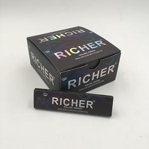 Papier à rouler fin format King Size naturel non blanchi de luxe avec logo personnalisé et filtres, combustion lente, prix usine - Product Image 1