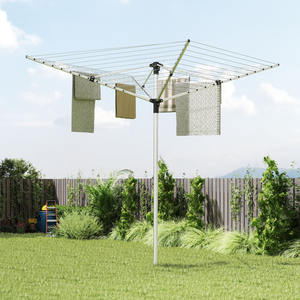 <span class=keywords><strong>Tendedero</strong></span> de <span class=keywords><strong>Ropa</strong></span> Plegable de Aluminio, 4 Brazos, 50m, Grande, Ajustable, Resistente, para Exteriores, Tipo Sombrilla, Color Personalizable - Product Image 1