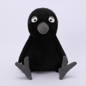 Nouvelle Peluche Corbeau Noir Jackdaw Super Douce en Coton Mignonne pour Fête d'Halloween Décoration Maison Personnalisation ODM - Product Image 1