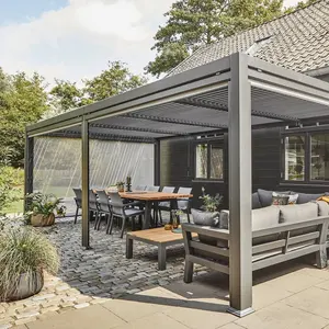 Saison 2023 Aluminium Dach Zelt Markise freistehende Pergola Pavillon im Freien