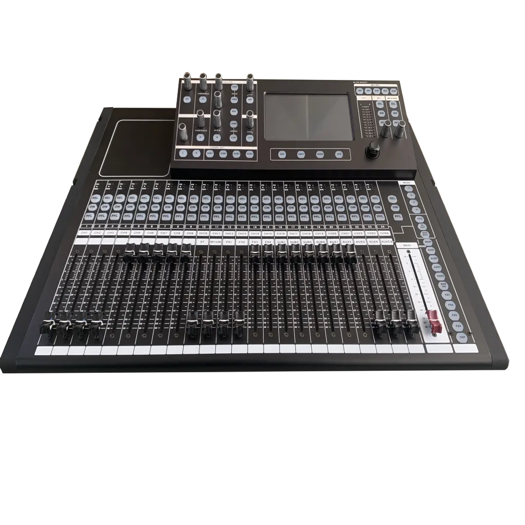 TX-24 جديد المهنية جهاز مزج الصوت أزعج DJ الصوت نظام DSP خلاط AES في خارج ALPS بمحركات ترويسة الرقمية لايف خلاط وحدة التحكم