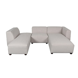 European Modern White Fabric <span class=keywords><strong>I</strong></span> Shaped Sectional Corner Couch Sofa - Product Image 6