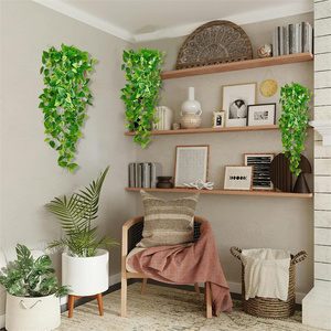 <span class=keywords><strong>Plante</strong></span> <span class=keywords><strong>murale</strong></span> artificielle suspendue, Mandala Eucalyptus, <span class=keywords><strong>plante</strong></span> en pot, lierre vert, couronne de fleurs, plantes décoratives en pot - Product Image 4