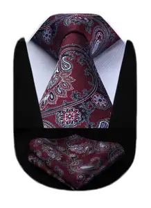 Cravate personnelle pour homme mouchoir de soirée mariage cravate & poche ensemble carré cravates en soie