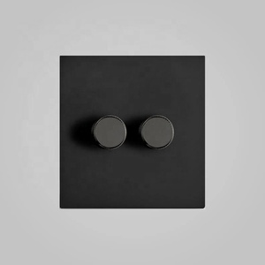 500W Bronzed ổ cắm Brass chuyển đổi thép không gỉ Retro cũ chải Retro Dimmer chuyển ánh sáng kim loại bảng điều chỉnh chuyển đổi - Product Image 2