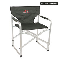 Chaise de directeur en alliage d'aluminium noir, tissu Oxford, chaise pliante portable multifonctionnelle avec/sans table latérale pour la pêche