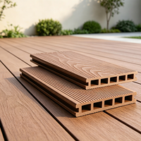 146*25mm Online Geprägte WPC-Terrassendielen Wasserdicht Rutschfest und Langlebig Holzmaserungsoberfläche für Terrasse Balkon und Gartenboden