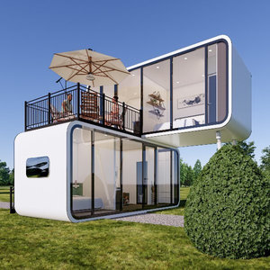 Moderna Apple Cabin House da 40 piedi, Pod Glamping per Esterni, Apple Cabin House a 2 Piani, Villa Prefabbricata Container per Hotel <span class=keywords><strong>e</strong></span> <span class=keywords><strong>Giardino</strong></span> - Product Image 2