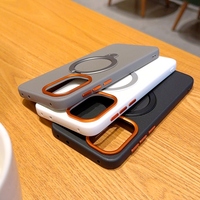 Support magnétique pour voiture en cuir PU mat avec support rotatif à 360° pour OnePlus Ace 6 5 / 5 Pro / 15 13 13R 13S 13T, coque de téléphone antichoc