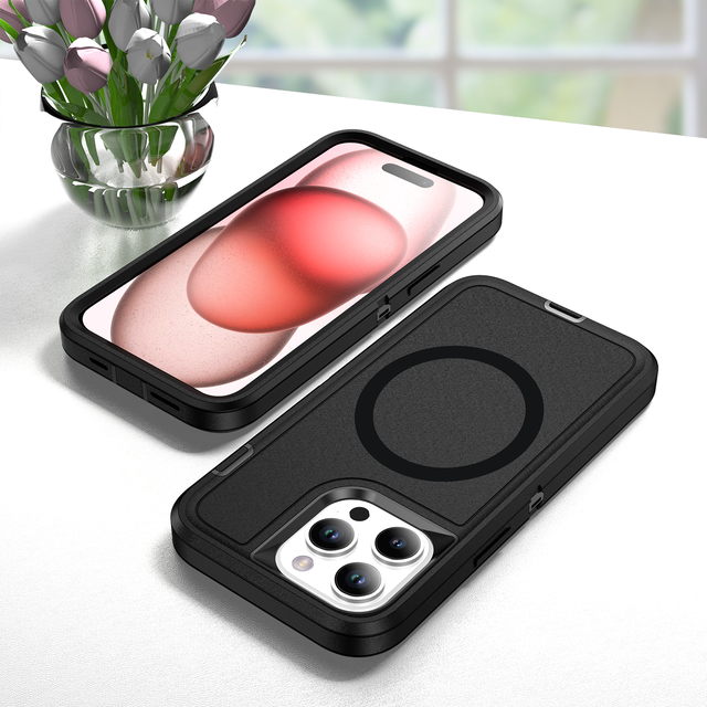 360 All Protection Waterproof Shockproof  Phone Case with Raised Lens Guard for 17/16/15/14/13 Pro/Max/Plus