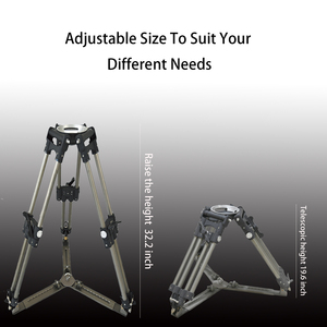 Trépied de cinéma et de télévision trépied double pied en aluminium <span class=keywords><strong>pour</strong></span> SLRS et caméras vidéo - Product Image 6