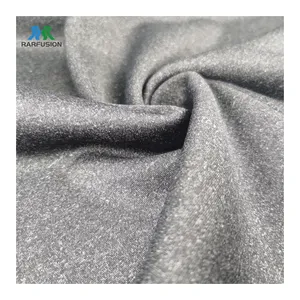 Custom Interlock Hemp Grey Melange Thick Fabric 3 Layer Bonded Composite Tpu Polar Fleece Fabric For Outdoor Jacket