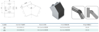 Support d'angle en alliage d'aluminium à 135 degrés, structure triangulaire pour profilés industriels à rainure 10
