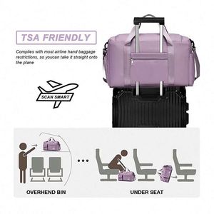 Ys91 Large Capacity Duffel Wet Pocket Shoes Compartment Logo Duffle Travel Portable Gym <b>Bag</b> With Handles - Product Image 5