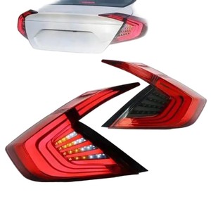 Nuovo Design Migliorato Spoiler in Fibra di Carbonio ABS con Luce LED Spoiler Posteriore RS per Honda Civic 10a Generazione 2016 2017 con Luci Posteriori a LED - Product Image 1