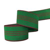 Sangle de rembourrage durable verte 50 mm rayée en PP, sangle élastique en caoutchouc malaisien pour meubles, canapé, siège, lit
