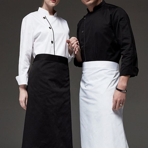 Delantal conjunto restaurante uniformes alta calidad nuevo diseño personalizado Hotel camisa clásica y moda <span class=keywords><strong>camarero</strong></span>/camarera ropa <span class=keywords><strong>de</strong></span> trabajo TWILL - Product Image 5