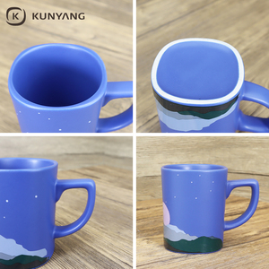 Tasses à café <span class=keywords><strong>en</strong></span> céramique artistiques zen asiatiques de haute qualité personnalisées paysage de soleil et de lune Design créatif - Product Image 6