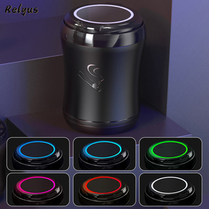 Cendrier lumineux Led avec Logo de voiture personnalisé, <span class=keywords><strong>Blu</strong></span>-<span class=keywords><strong>ray</strong></span>, avec lumière d'ambiance colorée, boîte de porte-Cigarette ignifuge - Product Image 3