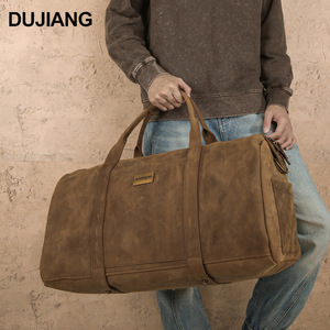 กระเป๋าเดินทางดัฟเฟิลสีน้ำตาล Dujiang J6001 ขนาด 36-55 ลิตร ความจุมาก หนังแท้ สำหรับเดินทาง ท่องเที่ยว กีฬากลางแจ้ง ฟิตเนส ฤดูหนาว - Product Image 2
