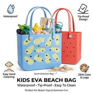 Sac de plage en EVA en gros, sac fourre-tout en caoutchouc imperméable et anti-chute pour enfants, pour la collecte de jouets de plage et de sable, pour le plaisir estival des tout-petits, OEM - Product Image 2