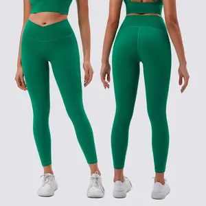 Kadınlar için tozluk naylon Spandex sıkı pantolon atletik koşu tayt için geri dönüşümlü kadınlar Yoga giyim kadin spor tayt