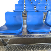 Le plastique fait sur commande d'intérieur de baseball préside les sièges mobiles de stade avec le support dorsal pour des sièges de stade de gradins