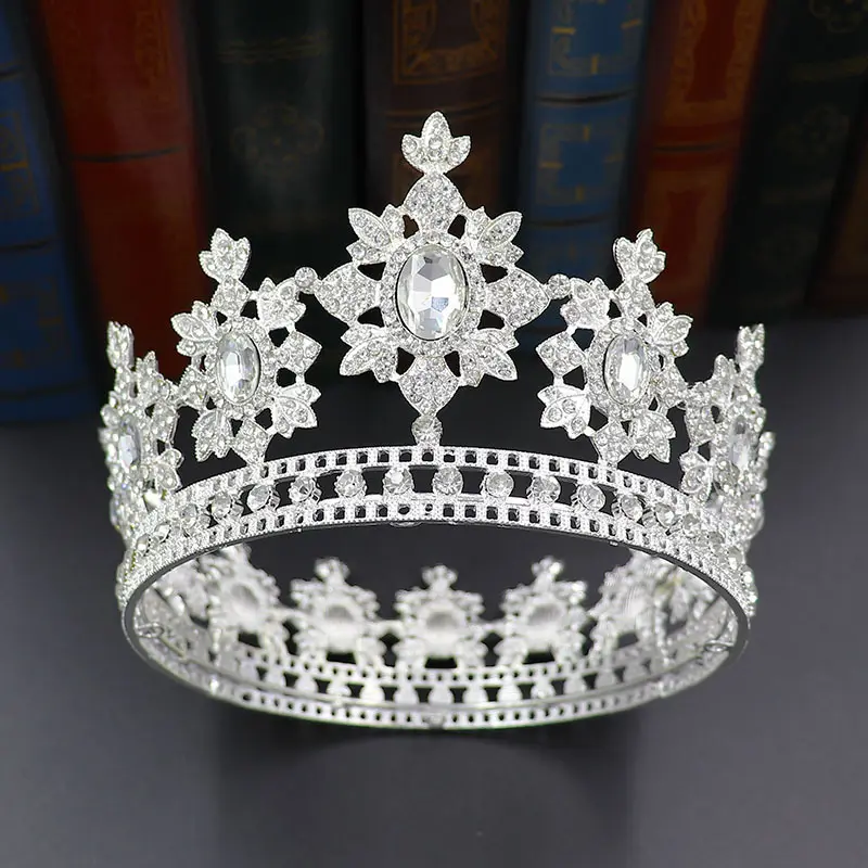 Royal queenfeites de noivado para homens e mulheres, enfeite de baile, diadema para cabelo, joias, bandana, vintage, king crowns, 2021
