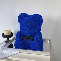 Beruang Mawar Abadi 500-520 Mawar Beruang Teddy Patung Bunga Mewah Bunga Awet Yunnan Hadiah Premium Hari Valentine Pernikahan