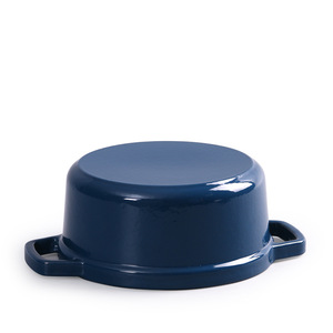 Casserole ronde <span class=keywords><strong>en</strong></span> <span class=keywords><strong>fonte</strong></span> émaillée de 32 cm x 40 cm, <span class=keywords><strong>grande</strong></span> capacité, pour usage commercial, avec couvercle - Product Image 5