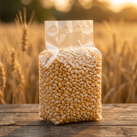 Sacs sous vide transparents personnalisés avec logo ECO pour l'emballage des grains de maïs, utilisation en gros, qualité alimentaire