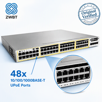 Cisco Switch Catalyst C9300-48U-M 48 Port Gigabit UPOE Layer 3 Switch 822W/1800W PoE 256Gbps 480G StackWise Meraki Cloud Managed