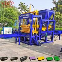 Machine à fabriquer des blocs de ciment QT4-15C haute densité pour petits investisseurs, pour la construction d'ateliers de briques de ciment autobloquantes locales
