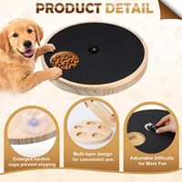 LHJY Tapis de grattage interactif pour chien, à angle réglable, en bois remplaçable, écologique, autoportant
