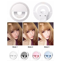 OEM LOGO MINI Selfie Ring Licht clip Wiederauf ladbare Mini-LED-Telefon Einfüll licht LED-Blitz lampe Mini luz selfie para telemovel