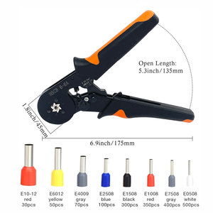Pince à sertir à cliquet manuelle pour câbles électriques 2,5 4 6 mm² HSC8 6-6A, pour bornes tubulaires - Product Image 5