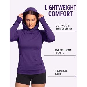 Sudadera Ligera Personalizada para Mujer, Manga Larga, para Entrenamiento, con Orificios para los Pulgares, Bolsillos, Protección Anti UV - Product Image 5