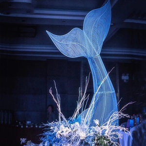 Décoration de mariage personnalisée, nouvelle conception professionnelle, haute qualité, série Océan Bleu, queue de poisson en fer pour la maison et les centres commerciaux - Product Image 1