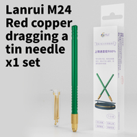 Aguja de Desoldadura Lanrui M24 de Cobre Rojo para Absorción Rápida de Estaño en Reparación de Placas Base de Teléfonos y Conectores de Batería