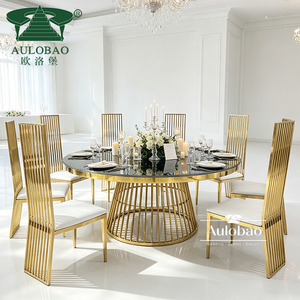 Wholesale Wedding <b>Table</b> and Chairs Stainless Steel Restaurant Dining <b>Table</b> - Product Image 2