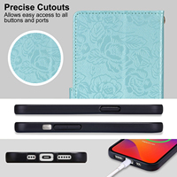 Dompet Kulit Vegan Model Flip dengan Slot Kartu untuk Samsung Galaxy Note 20, Note 10 Plus, S10, S20, S21, S22