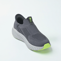 Chaussures de marche pour hommes, style baskets à enfiler, en maille respirante Fly Knit, légères, confortables, décontractées, antidérapantes, faciles à mettre et à enlever