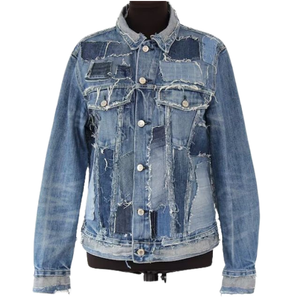 Graceful Women <b>Denim</b> <b>Jacket</b> Solid Pattern Plain Dyed Autumn <b>Long</b> Sleeves Button Front Feminine Look for Casual Street - Product Image 1