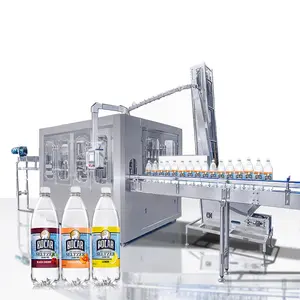 पीईटी प्लास्टिक बोतल 0.2-2L कार्बोनेटेड पेय भरने की लाइन पेय मिश्रण प्रणाली बॉटलिंग मशीन स्वचालित भरने कैपिंग