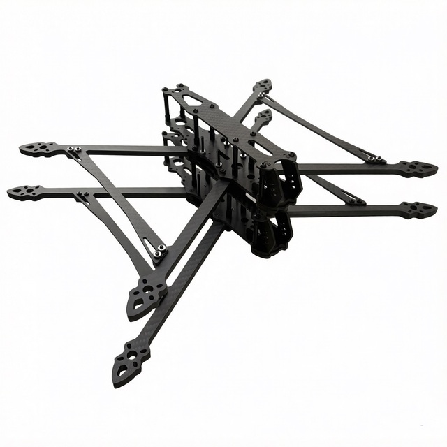 Factory Wholesale 9-inch X-Type 3K Carbon Fiber FPV Frame Bulk Supply Complete Crossing Quadcopter Drone Frame Kit Shock