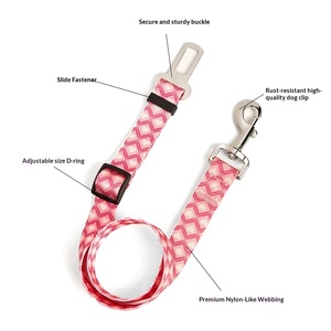 Nouvelle <span class=keywords><strong>Sangle</strong></span> de Traction en Nylon pour Animaux de Compagnie, Motif Géométrique Multicolore Imprimé, pour Siège Auto et Laisse, Modèle LL020 - Product Image 3