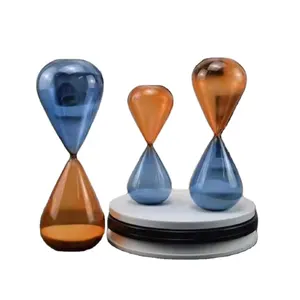 Round Glass Hourglass 3D Landscape Sand Painting High Quality Decoration Sand Clock Home Decoration