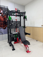 REYK REYK39 Machine à câbles en acier - Équipement de musculation multifonction Smith Front pour entraînement biceps et triceps, pile de poids 75 kg, universel unisexe