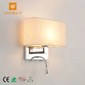 Lámpara de pared para cabecera de Hotel, luz de lectura LED Flexible con cuello de cisne para cabecera de sala de estar